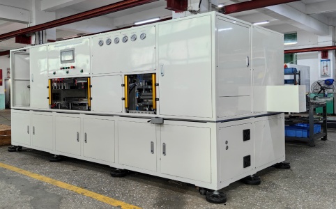 玻纤板手机后盖热弯成型全主动出产线